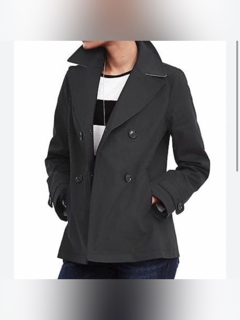 Banana Republic Black Trench Coat